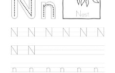 Tracing Letter N N Worksheet for Letter Nn Tracing Worksheets