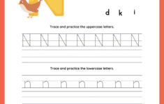 Tracing Letter N | Worksheets For Preschool with regard to N Letter Tracing Worksheet