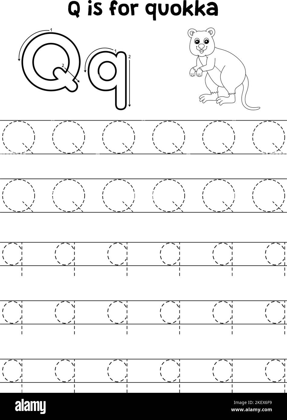 Tracing Letter Q Hi-Res Stock Photography And Images - Alamy intended for Tracing Letter Q Worksheets For Preschool