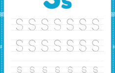 Tracing Letter S Alphabet Worksheet For Kindergarten And Preschool intended for Children&amp;#039;s Letter Tracing Worksheets