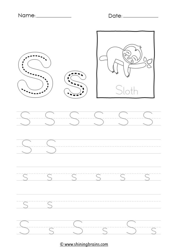 Free Printable Letter S Tracing Worksheets Free Printable Letter S Tracing Worksheets