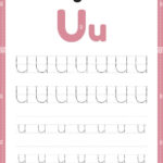 Tracing Letter U Alphabet Worksheet For Kindergarten And Preschool With Letter U Tracing Worksheets For Kindergarten