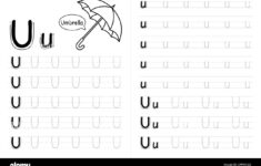 Tracing Letter U Hi-Res Stock Photography And Images - Alamy intended for Letter U Tracing Worksheets Preschool