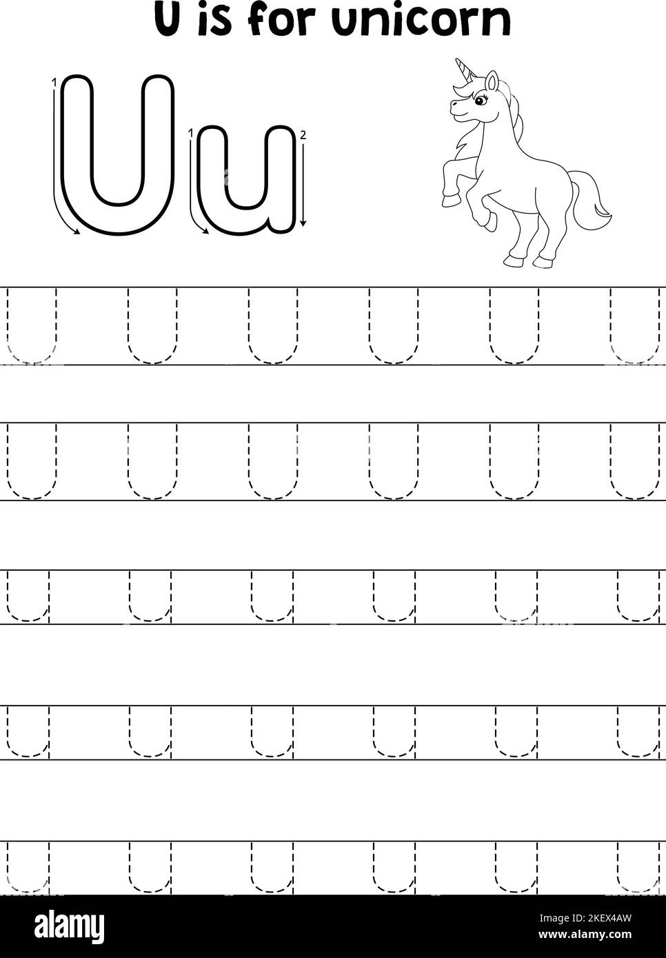 Tracing Letter U Hi-Res Stock Photography And Images - Alamy pertaining to Tracing Letter U Worksheets For Preschool