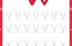 Tracing Letter V Alphabet Worksheet For Kindergarten And Preschool within Letter V Tracing Worksheets For Kindergarten