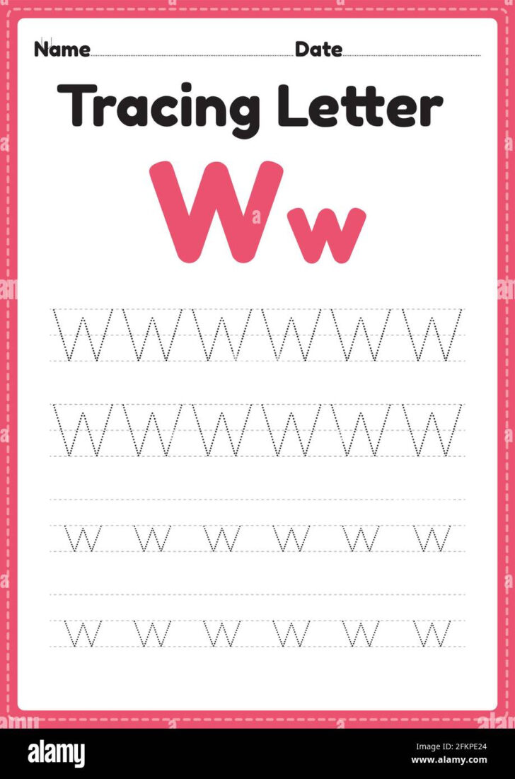 Letter W Tracing Worksheets For Kindergarten