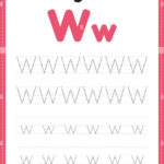 Tracing Letter W Alphabet Worksheet For Kindergarten And Preschool Inside Tracing Letter W Worksheets For Kindergarten