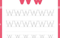 Tracing Letter W Alphabet Worksheet For Kindergarten And Preschool inside Tracing Letter W Worksheets For Kindergarten