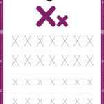 Tracing Letter X Alphabet Worksheet For Kindergarten And Preschool For Letter X Tracing Worksheets For Kindergarten