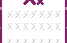 Tracing Letter X Alphabet Worksheet For Kindergarten And Preschool for Letter X Tracing Worksheets For Kindergarten