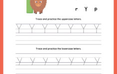Tracing Letter Y | Worksheets For Preschool in Tracing Letter Y Worksheets