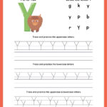 Tracing Letter Y | Worksheets For Preschool Within Letter Y Tracing Worksheets For Kindergarten