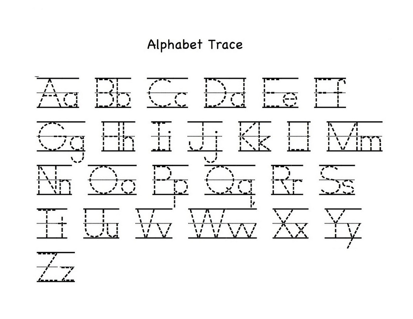 Tracing Letters Az Free Printable - Printable Party Favors intended for Free Printable Tracing Letter A To Z Worksheets