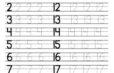 Tracing Numbers 1-20 Worksheets (Free Printable Pdfs) - Teach Prints with Letter Tracing Worksheets 1 20