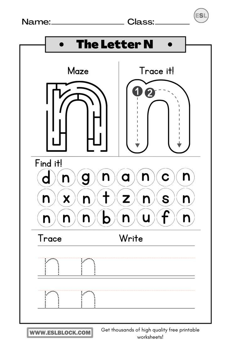 Tracing The Letter N Worksheets for Letter Ng Tracing Worksheets