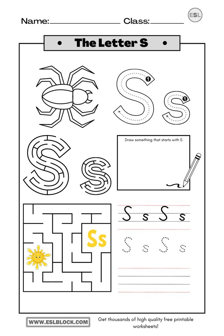 Tracing The Letter S Worksheets throughout Letter S Tracing Worksheets For Preschool