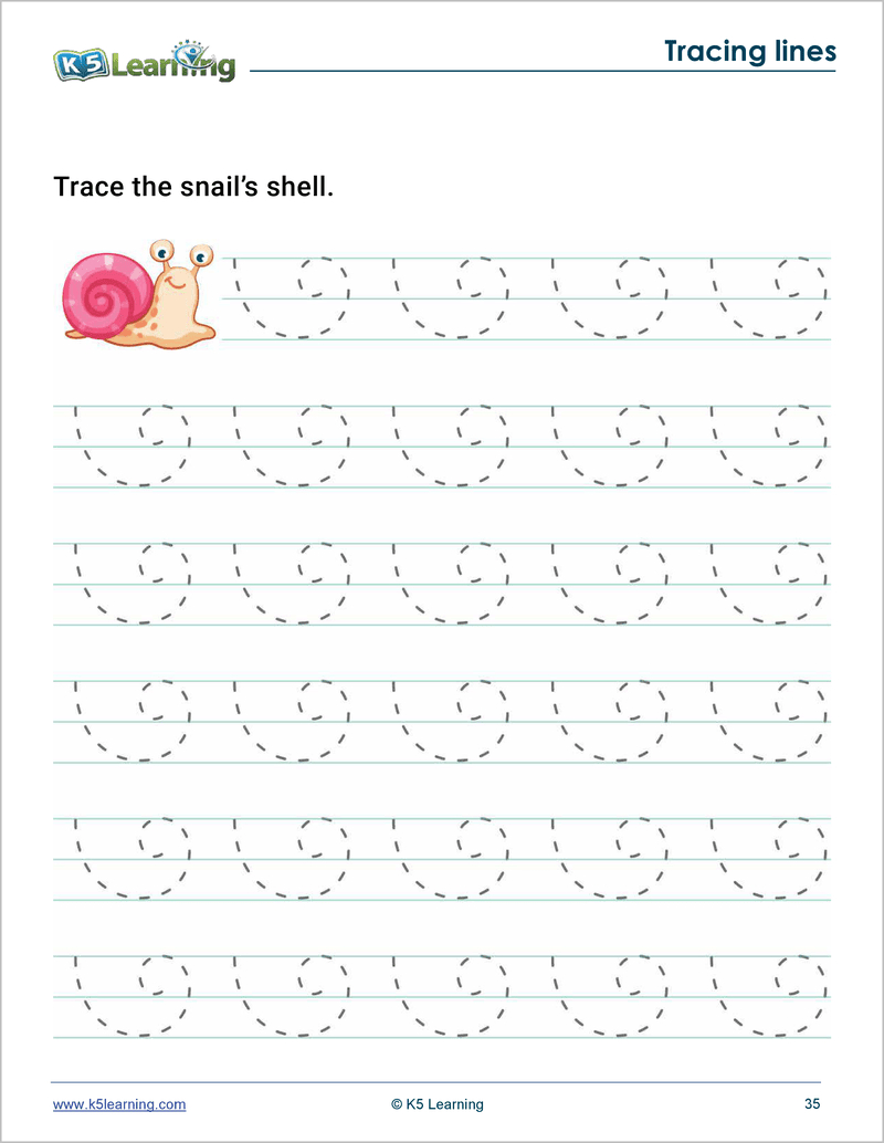 Tracing within Letter Tracing Worksheets K5