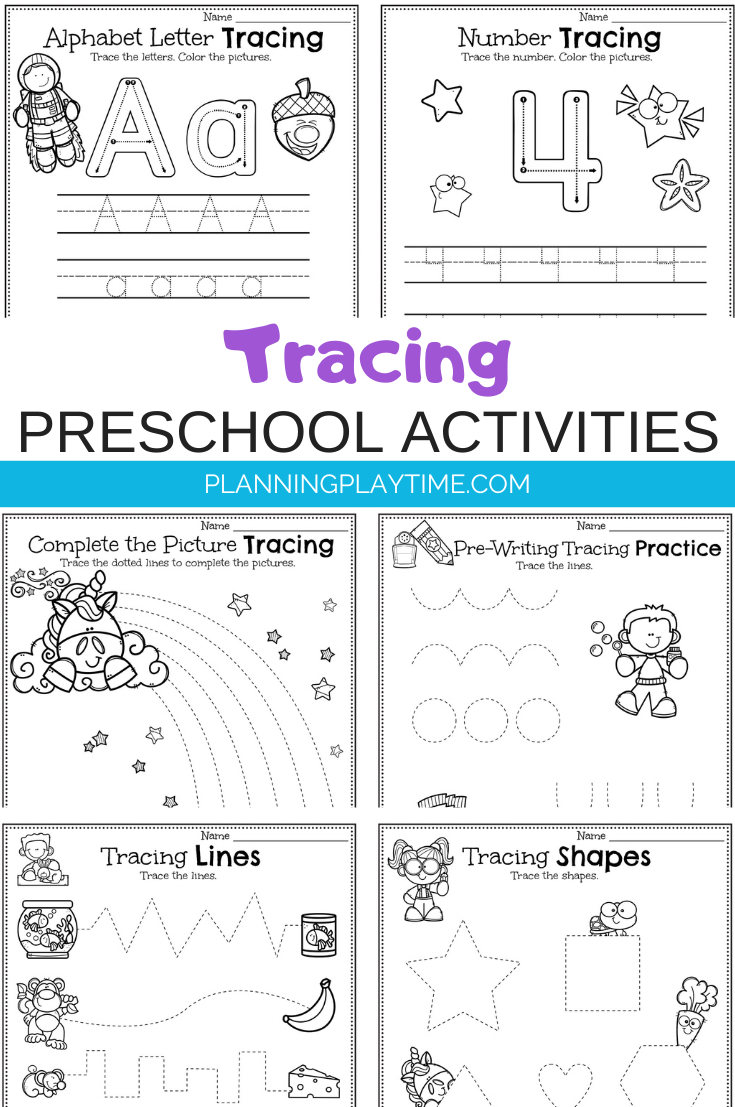 Tracing Worksheets And Activities For Preschool - Planning Playtime for Preschool Letter Tracing Worksheets