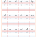 Two Letter Words Cursive Worksheets Within Two Letter Words Tracing Worksheets