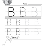 Uppercase Letter B Tracing Worksheet   Doozy Moo Within Alphabet Bb Letter Tracing Worksheets