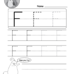 Uppercase Letter F Tracing Worksheet   Doozy Moo Inside Free Printable Letter F Tracing Worksheets