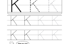 Uppercase Letter K Tracing Worksheet - Doozy Moo in Letter K Tracing Worksheets