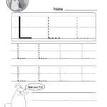Uppercase Letter L Tracing Worksheet   Doozy Moo Inside Letter L Tracing Worksheet