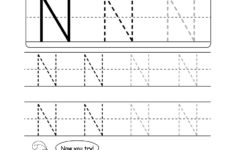 Uppercase Letter N Tracing Worksheet – Doozy Moo in Capital Letter Tracing Worksheets