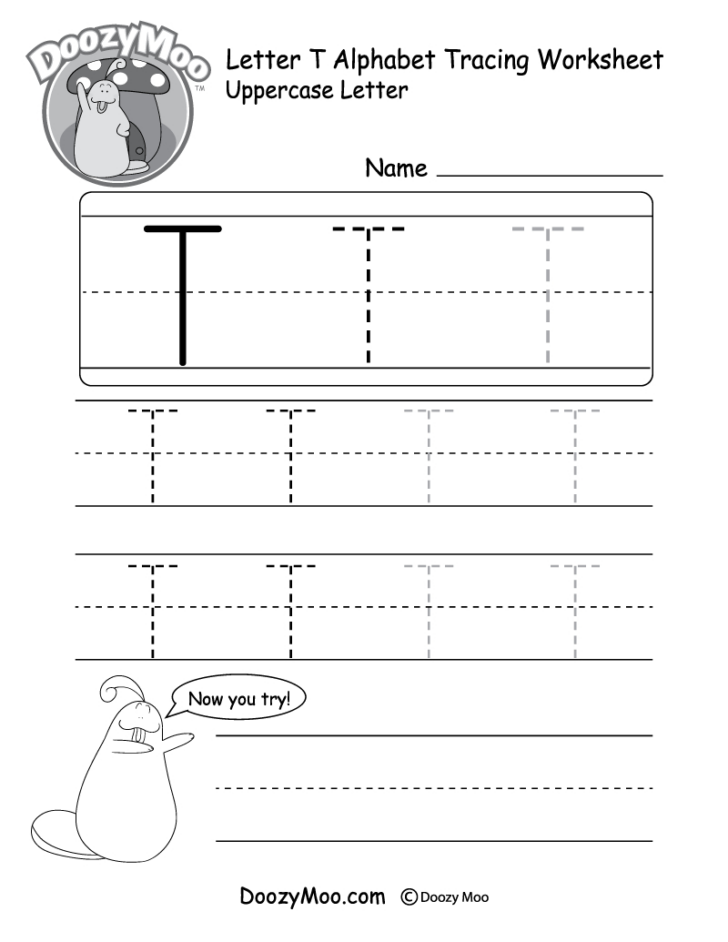 Letter T Tracing Worksheets