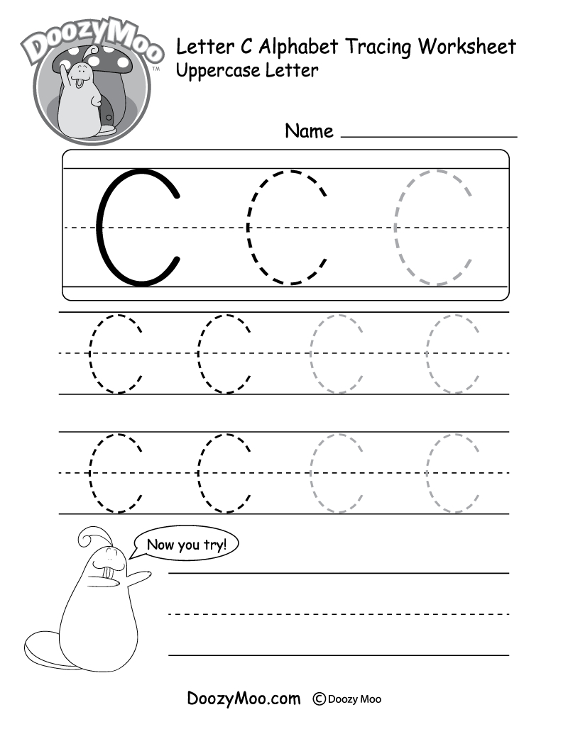 Uppercase Letter Tracing Worksheets (Free Printables) - Doozy Moo regarding Large Letter Tracing Worksheets