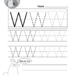 Uppercase Letter W Tracing Worksheet   Doozy Moo Inside Capital Letter W Tracing Worksheets