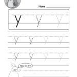 Uppercase Letter Y Tracing Worksheet   Doozy Moo Pertaining To Letter Tracing Worksheets Y