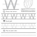 Worksheet Capital Letter W — Lotty Learns Intended For Capital Letter W Tracing Worksheets